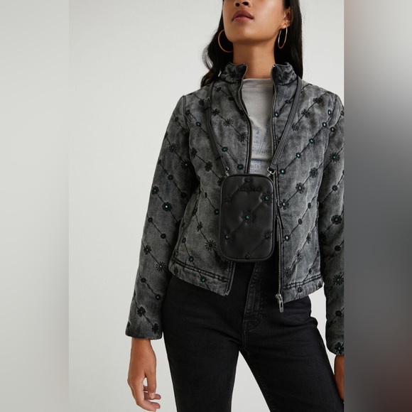 Desigual Quilted Sequin Denim Jacket - Picture 6 of 14